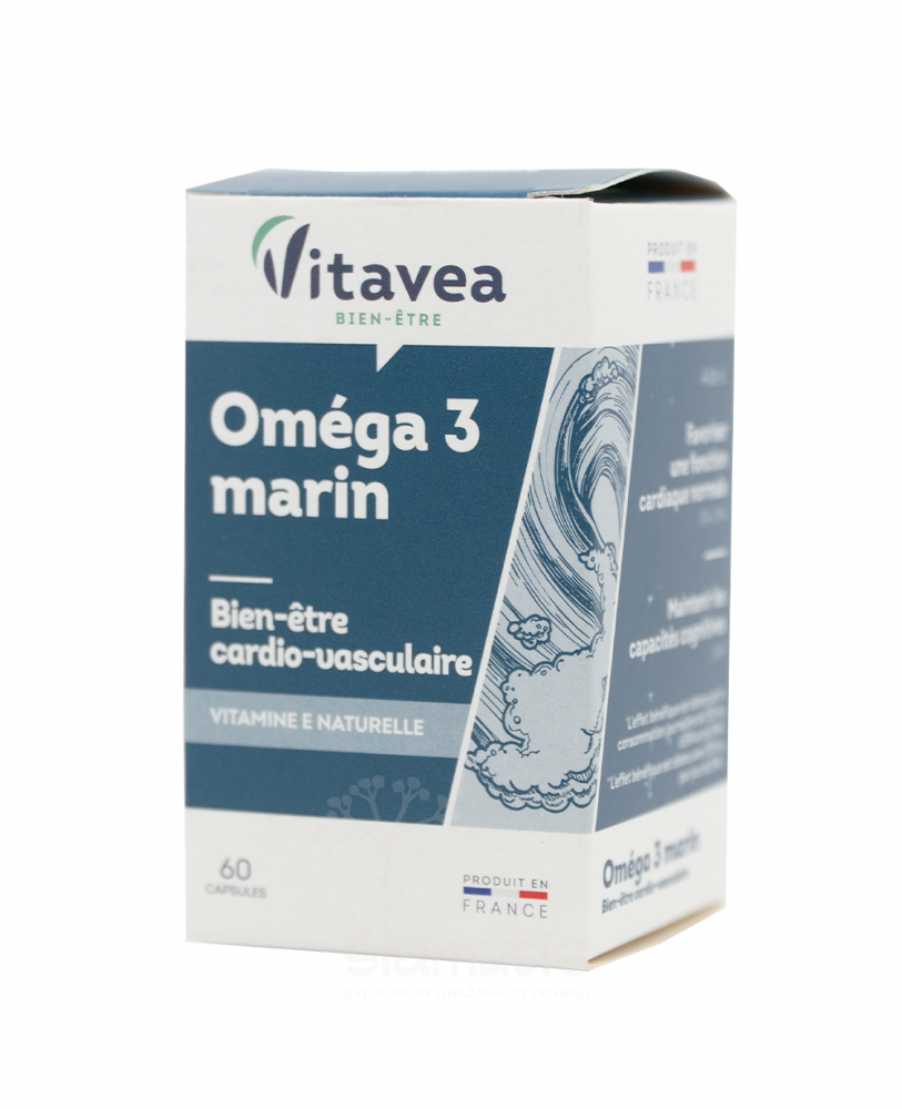 Vitavea Omega 3 su natūralios kilmės vitaminu E, maisto papildas
